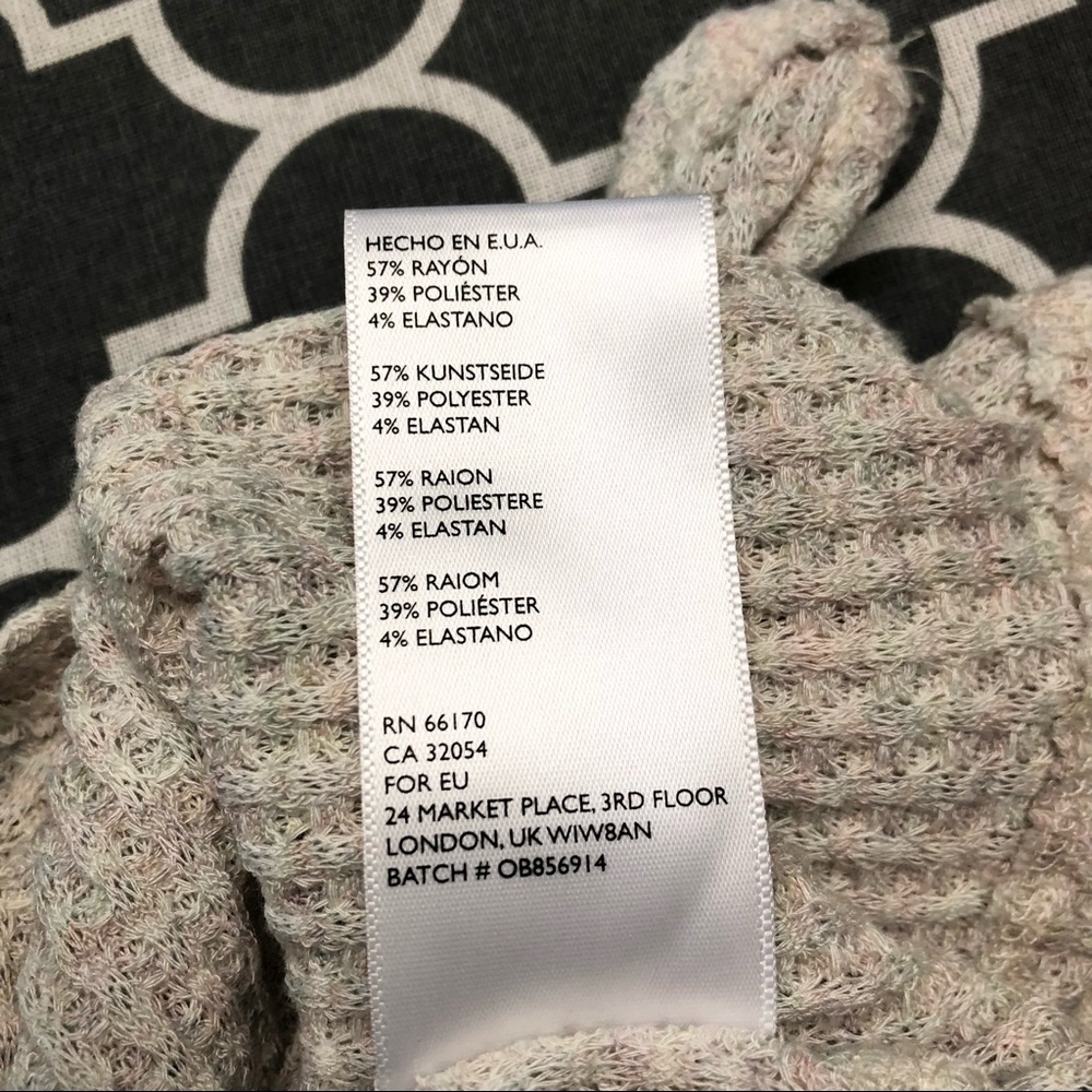 Urban Outfitters Waffle Knit Tie Front Crop Top - Picture 10 of 11